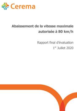 Abaissement de la vitesse maximale autorisée à 80 km/h